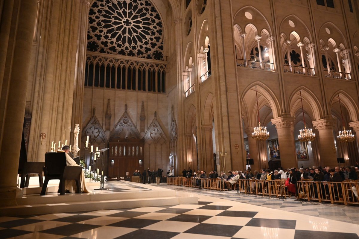 Veillée de l'espérance à Notre-Dame de Paris. © Marie-Christine Bertin / Diocèse de Paris.