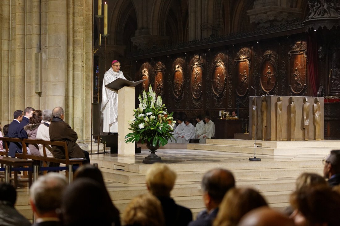 Homélie de Mgr Jérôme Beau, évêque auxiliaire de Paris. © Yannick Boschat / Diocèse de Paris.