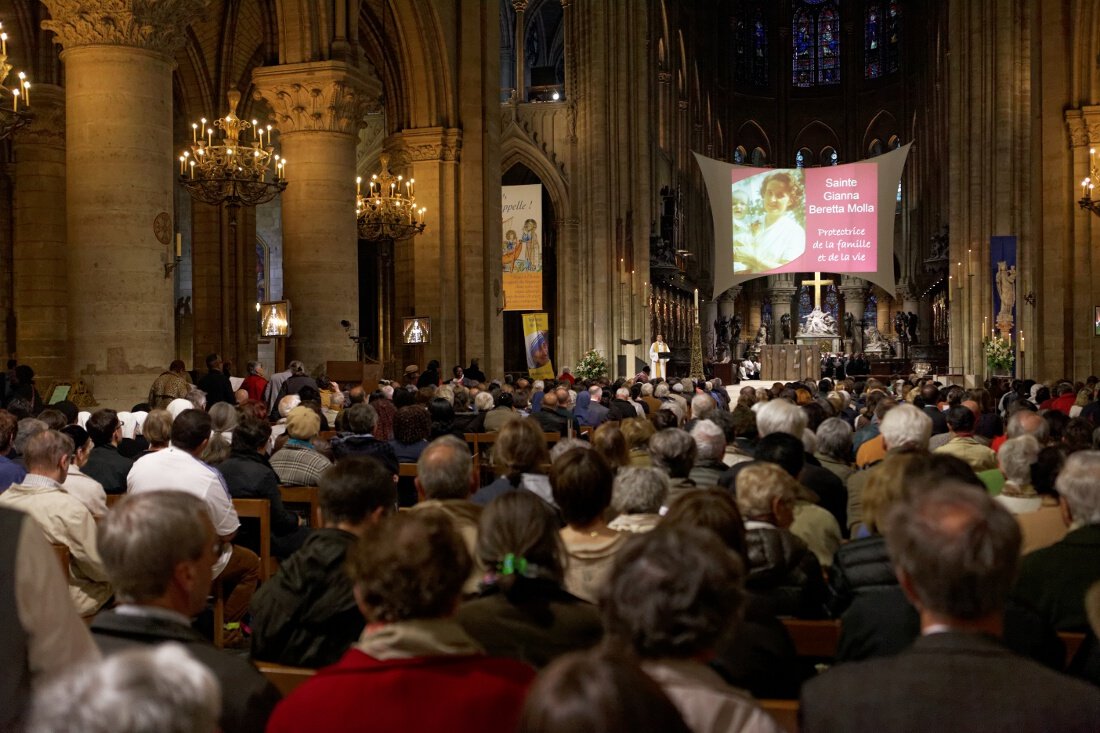 Rassemblement à Notre-Dame de Paris. © Yannick Boschat / Diocèse de Paris.