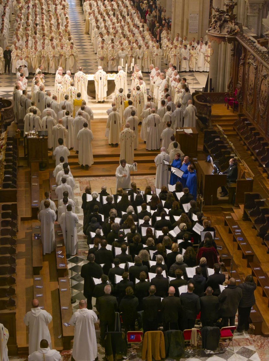 Messe en présence des prêtres et diacres de Paris. © Yannick Boschat / Diocèse de Paris.