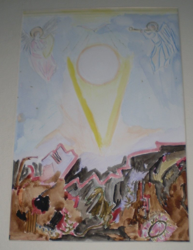 Le pain de Vie. © Chantal Viollet Aquarelle, 35x24cm, cadre 52x42cm 