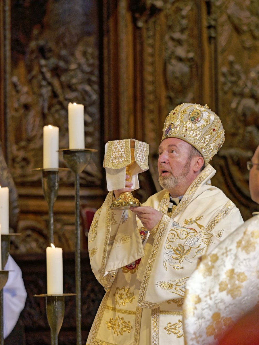 Divine Liturgie pour le bienheureux Cardinal Iuliu Hossu. © Yannick Boschat / Diocèse de Paris.
