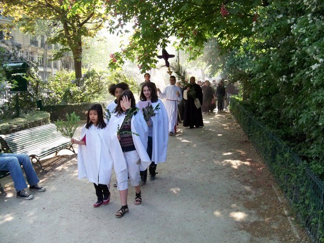 Procession des Rameaux à Sainte Elisabeth de Hongrie. © Sainte-Elisabeth de Hongrie.