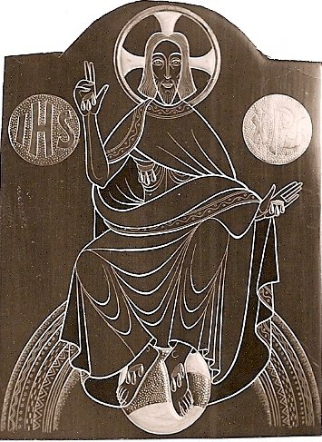 Christ glorieux. © Anyes Mercier Gravé, selon l'oeuvre originale du peintre Jean Martin (1911-96), 25x30cm 