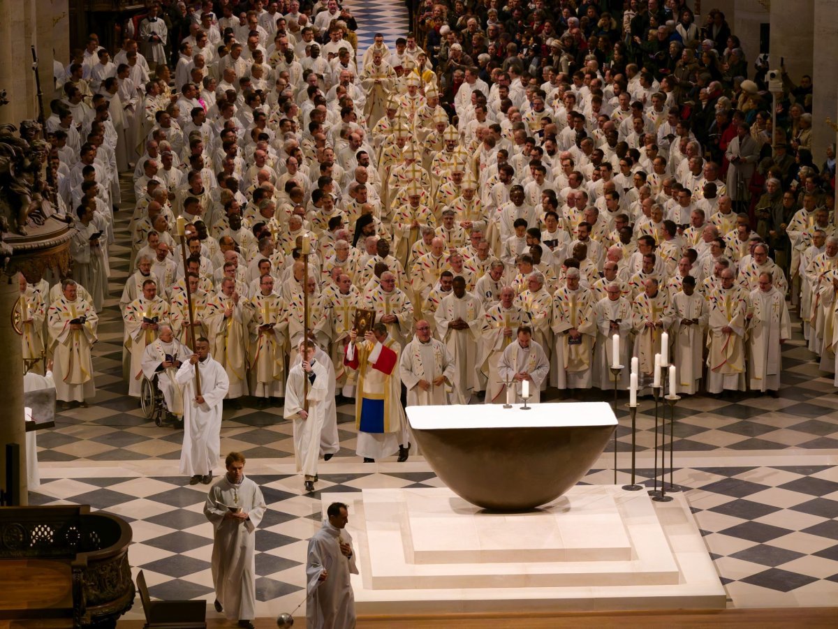 Messe en présence des prêtres et diacres de Paris. © Yannick Boschat / Diocèse de Paris.