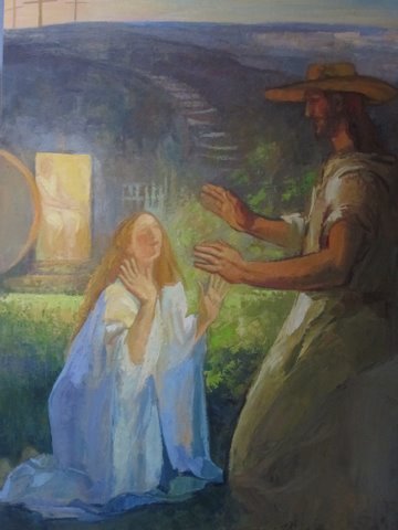 Résurrection. © Marie-Laurence Gaudrat Huile sur toile, 130x97cm 