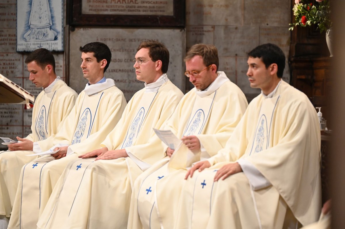 Messe des nouveaux prêtres à Notre-Dame des Victoires. © Marie-Christine Bertin / Diocèse de Paris.