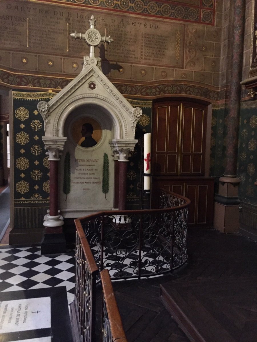 Cénotaphe du P. Olivaint, chapelle des Martyrs jésuites, église Saint-Ignace. © CDAS / Catherine Prade.