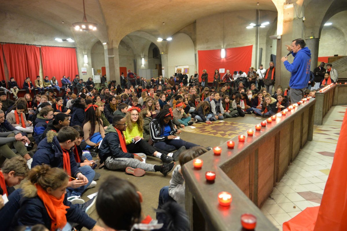 Rassemblement des jeunes confirmés en 2020. © Marie Christine Bertin / Diocèse de Paris.
